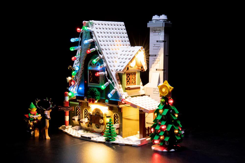 Lighting kit for Winter Village Elf Club House 